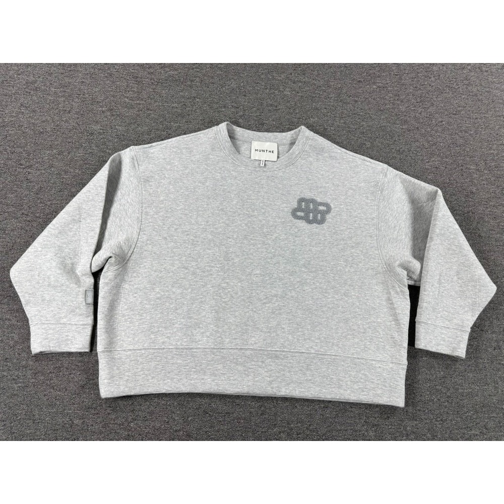 Munthe Womens Sweatshirt 40 US 10 Gray Marigold‎ Sweater Oversized Jumper